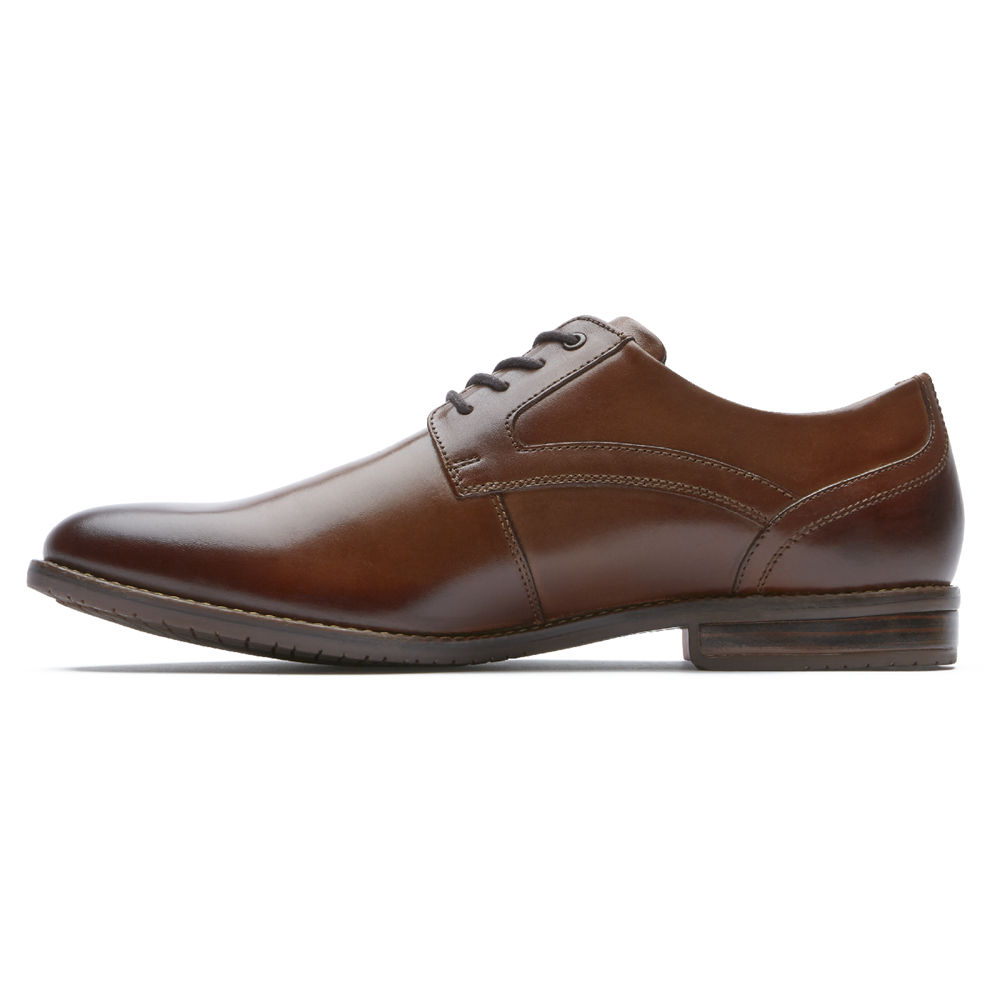 Rockport Oxfords For Mens Brown - Style Purpose 3 Plain Toe - KS9127635